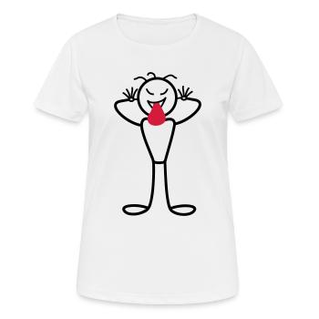 Male - Women's Breathable T-Shirt - white - Front - AI Model Female 172 dark (172cm)