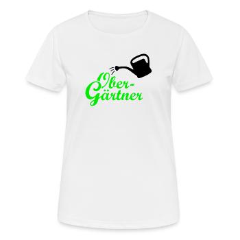 Obergärtner Giesskanne - Frauen T-Shirt atmungsaktiv - Weiß - Vorne - AI Model Female 172 dark (172cm)