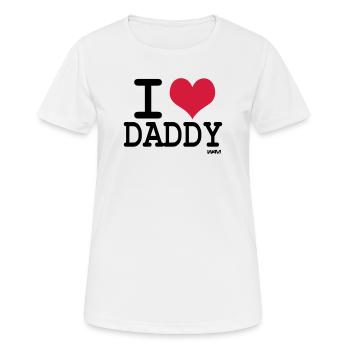 j'aime le papa par wam - T-shirt respirant Femme - blanc - Devant - AI Model Female 172 dark (172cm)