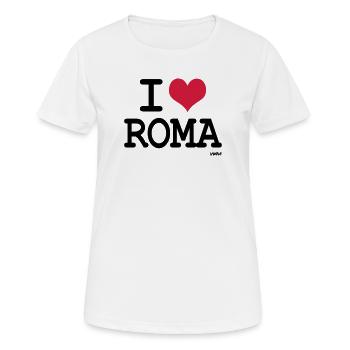 j'aime roma par wam - T-shirt respirant Femme - blanc - Devant - AI Model Female 172 dark (172cm)