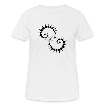Stilisiertes Fossil im Ammonit-Stil - Frauen T-Shirt atmungsaktiv - Weiß - Vorne - AI Model Female 172 dark (172cm)