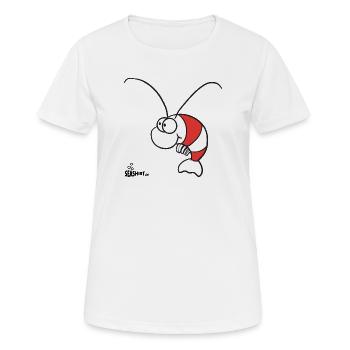 Garnele - Frauen T-Shirt atmungsaktiv - Weiß - Vorne - AI Model Female 172 dark (172cm)