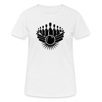 jeu de quilles - T-shirt respirant Femme - blanc - Devant - AI Model Female 172 dark (172cm)