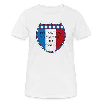 Equipe de France des Beaufs - T-shirt respirant Femme - blanc - Devant - AI Model Female 172 dark (172cm)