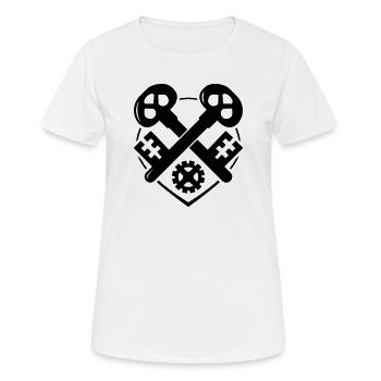 Schlosser Zunft - T-Shirt, Schlosser - Frauen T-Shirt atmungsaktiv - Weiß - Vorne - AI Model Female 172 dark (172cm)