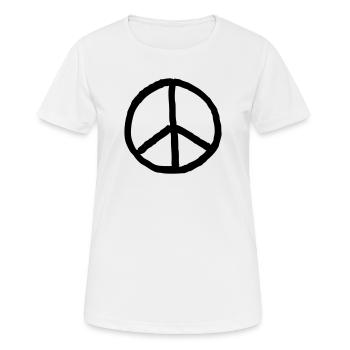 Friedenszeichen - Frauen T-Shirt atmungsaktiv - Weiß - Vorne - AI Model Female 172 dark (172cm)