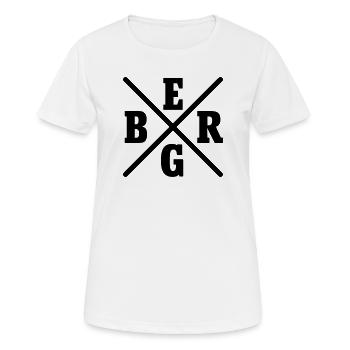 Berlin Kreuzberg - Frauen T-Shirt atmungsaktiv - Weiß - Vorne - AI Model Female 172 dark (172cm)