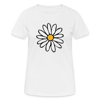 Margeriten - Frauen T-Shirt atmungsaktiv - Weiß - Vorne - AI Model Female 172 dark (172cm)