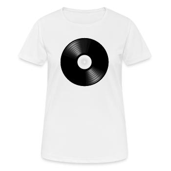 vinyle de phonographe disque platine DJ - T-shirt respirant Femme - blanc - Devant - AI Model Female 172 dark (172cm)