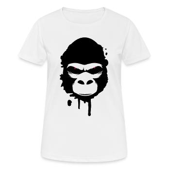 Une tête de gorille Graffiti - T-shirt respirant Femme - blanc - Devant - AI Model Female 172 dark (172cm)