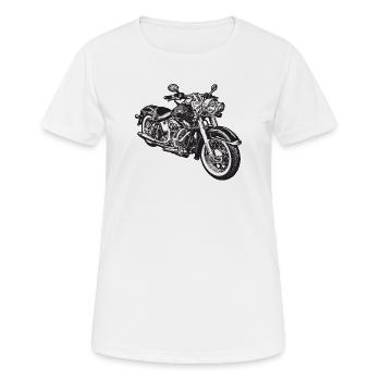 chopper hog bike motorrad - Women's Breathable T-Shirt - white - Front - AI Model Female 172 dark (172cm)