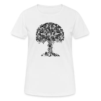 An ancient magical tree - Women's Breathable T-Shirt - white - Front - AI Model Female 172 dark (172cm)