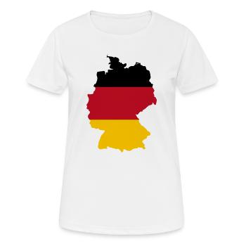 Allemagne - T-shirt respirant Femme - blanc - Devant - AI Model Female 172 dark (172cm)