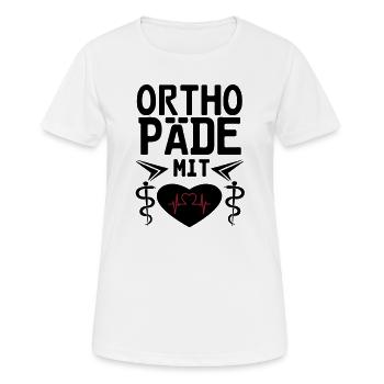 Orthopäde mit Herz Geschenk - Frauen T-Shirt atmungsaktiv - Weiß - Vorne - AI Model Female 172 dark (172cm)