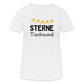 Sterne Tierfreund Geschenk - Frauen T-Shirt atmungsaktiv - Weiß - Vorne - AI Model Female 172 dark (172cm)
