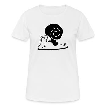 Snail - Women's Breathable T-Shirt - white - Front - AI Model Female 172 dark (172cm)