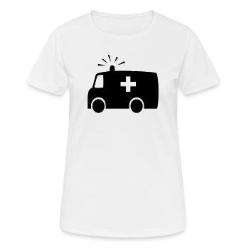 Ambulance - T-shirt respirant Femme - blanc - Devant - AI Model Female 172 dark (172cm)