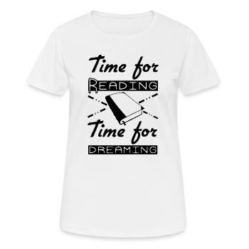 Lesen Leser Buch Bücher Spruch Geschenk - Frauen T-Shirt atmungsaktiv - Weiß - Vorne - AI Model Female 172 dark (172cm)