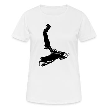 Snowmobile cleasanna tiománaí - Women's Breathable T-Shirt - white - Front - AI Model Female 172 dark (172cm)