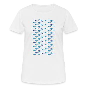 Waves - Women's Breathable T-Shirt - white - Front - AI Model Female 172 dark (172cm)