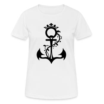 The anchor - faith, hope, love - Women's Breathable T-Shirt - white - Front - AI Model Female 172 dark (172cm)