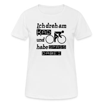 Radfahrer Spruch Fahrrad Rad Sport lustig Geschenk - Frauen T-Shirt atmungsaktiv - Weiß - Vorne - AI Model Female 172 dark (172cm)