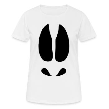 Pistes d'orignaux - T-shirt respirant Femme - blanc - Devant - AI Model Female 172 dark (172cm)