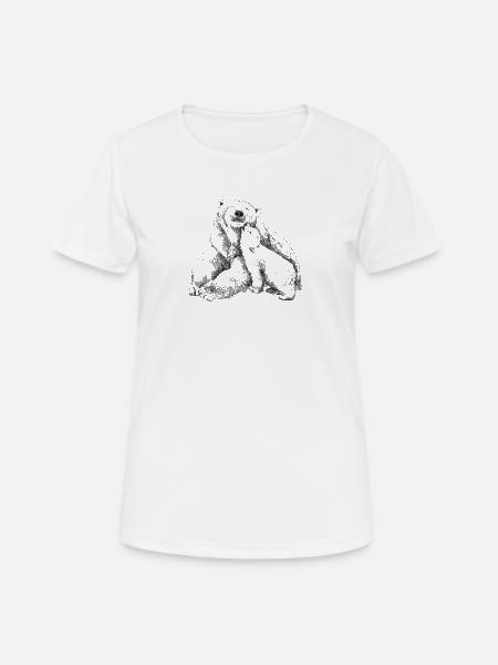 Eisbär - Frauen T-Shirt atmungsaktiv - Weiß