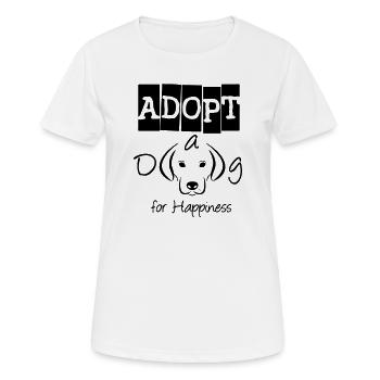 Adopt a Dog - Women's Breathable T-Shirt - white - Front - AI Model Female 172 dark (172cm)
