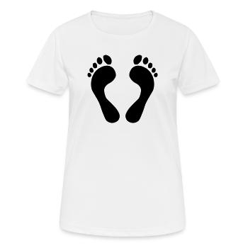 Pieds - T-shirt respirant Femme - blanc - Devant - AI Model Female 172 dark (172cm)