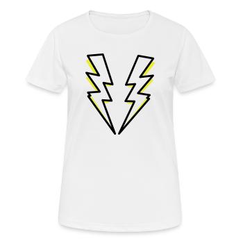 Lightning flash lighting - Women's Breathable T-Shirt - white - Front - AI Model Female 172 dark (172cm)