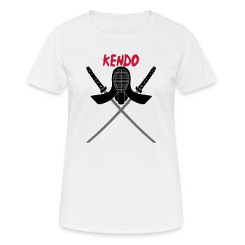 KENDO - T-shirt respirant Femme - blanc - Devant - AI Model Female 172 dark (172cm)