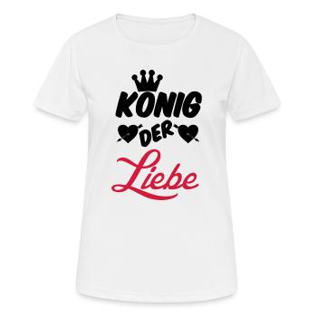 König der Liebe Paar Valentinstag Geschenk - Frauen T-Shirt atmungsaktiv - Weiß - Vorne - AI Model Female 172 dark (172cm)