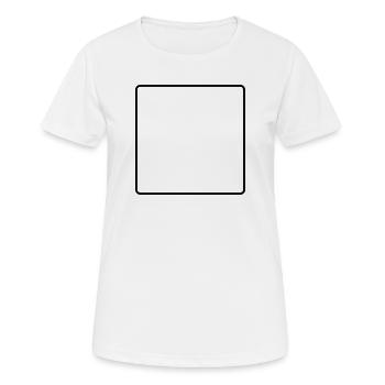 abgerundetes Rechteck - Frauen T-Shirt atmungsaktiv - Weiß - Vorne - AI Model Female 172 dark (172cm)