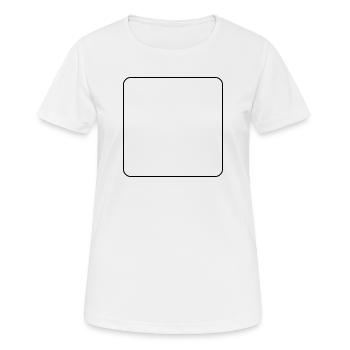 Rechteck abgerundete Ecke - Frauen T-Shirt atmungsaktiv - Weiß - Vorne - AI Model Female 172 dark (172cm)