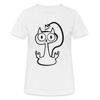 Heay metal cat - Women's Breathable T-Shirt - white - Front - AI Model Female 172 dark (172cm)