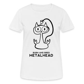 Heay metal cat - Women's Breathable T-Shirt - white - Front - AI Model Female 172 dark (172cm)