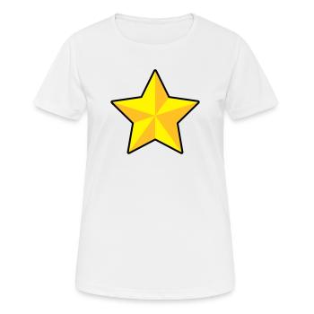 3D Stern - Frauen T-Shirt atmungsaktiv - Weiß - Vorne - AI Model Female 172 dark (172cm)