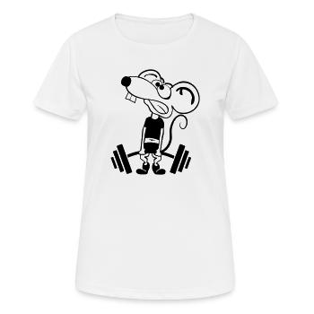 Pump Maus kontur 1c - Women's Breathable T-Shirt - white - Front - AI Model Female 172 dark (172cm)
