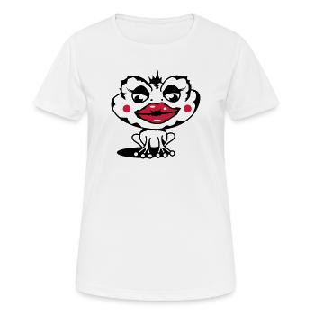 A toad with a thick lip - Women's Breathable T-Shirt - white - Front - AI Model Female 172 dark (172cm)