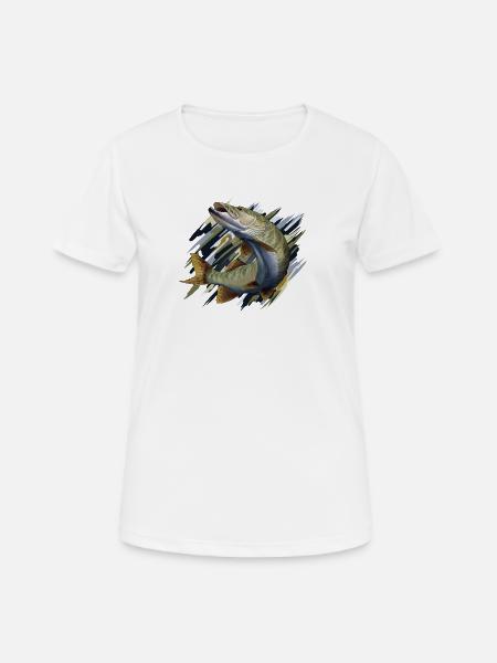 Hecht - Frauen T-Shirt atmungsaktiv - Weiß