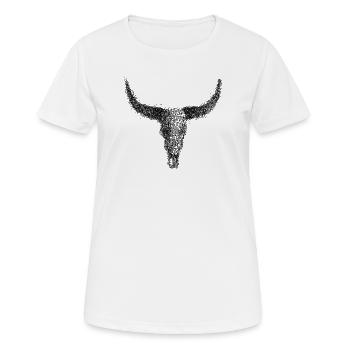 Buffle Griboullage - T-shirt respirant Femme - blanc - Devant - AI Model Female 172 dark (172cm)