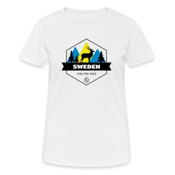 Schweden in die Wildnis - Frauen T-Shirt atmungsaktiv - Weiß - Vorne - AI Model Female 172 dark (172cm)