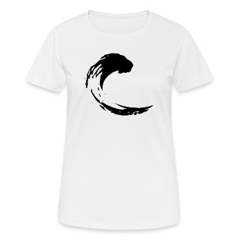 Löwe Zeichen Komma Pinselstrich Geschenk - Frauen T-Shirt atmungsaktiv - Weiß - Vorne - AI Model Female 172 dark (172cm)