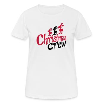 Lustige Elche zu Weihnachten - Frauen T-Shirt atmungsaktiv - Weiß - Vorne - AI Model Female 172 dark (172cm)