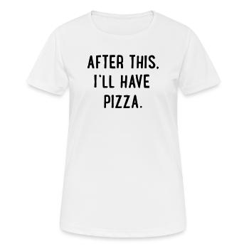 Pizza - Frauen T-Shirt atmungsaktiv - Weiß - Vorne - AI Model Female 172 dark (172cm)
