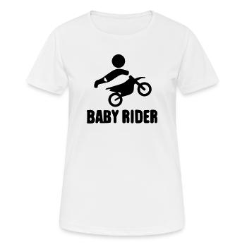 Baby Rider  - Frauen T-Shirt atmungsaktiv - Weiß - Vorne - AI Model Female 172 dark (172cm)