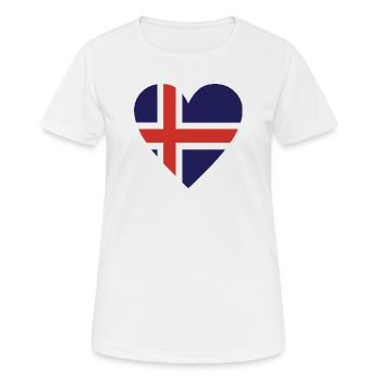 Islande - T-shirt respirant Femme - blanc - Devant - AI Model Female 172 dark (172cm)