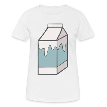 Lait - T-shirt respirant Femme - blanc - Devant - AI Model Female 172 dark (172cm)