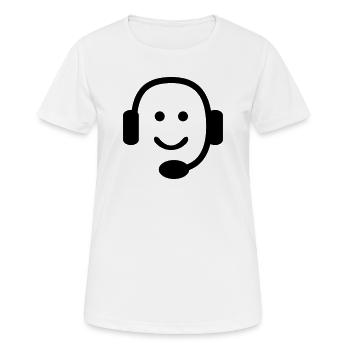 Nerd - Frauen T-Shirt atmungsaktiv - Weiß - Vorne - AI Model Female 172 dark (172cm)